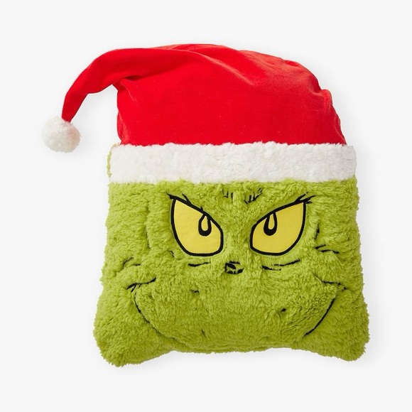 Pottery Barn Dr. Seuss’s The Grinch Pillow BNWT - Picture 3 of 6